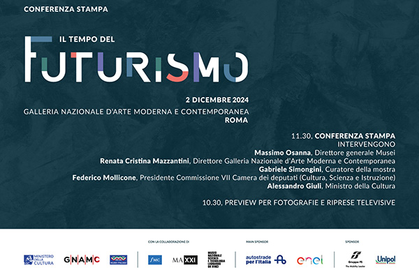 Mostre, lunedì 2/12 alla Gnam conferenza stampa e inaugurazione “Il tempo del Futurismo”